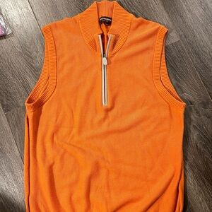 Johnston & Murphy Orange Sweater Vest